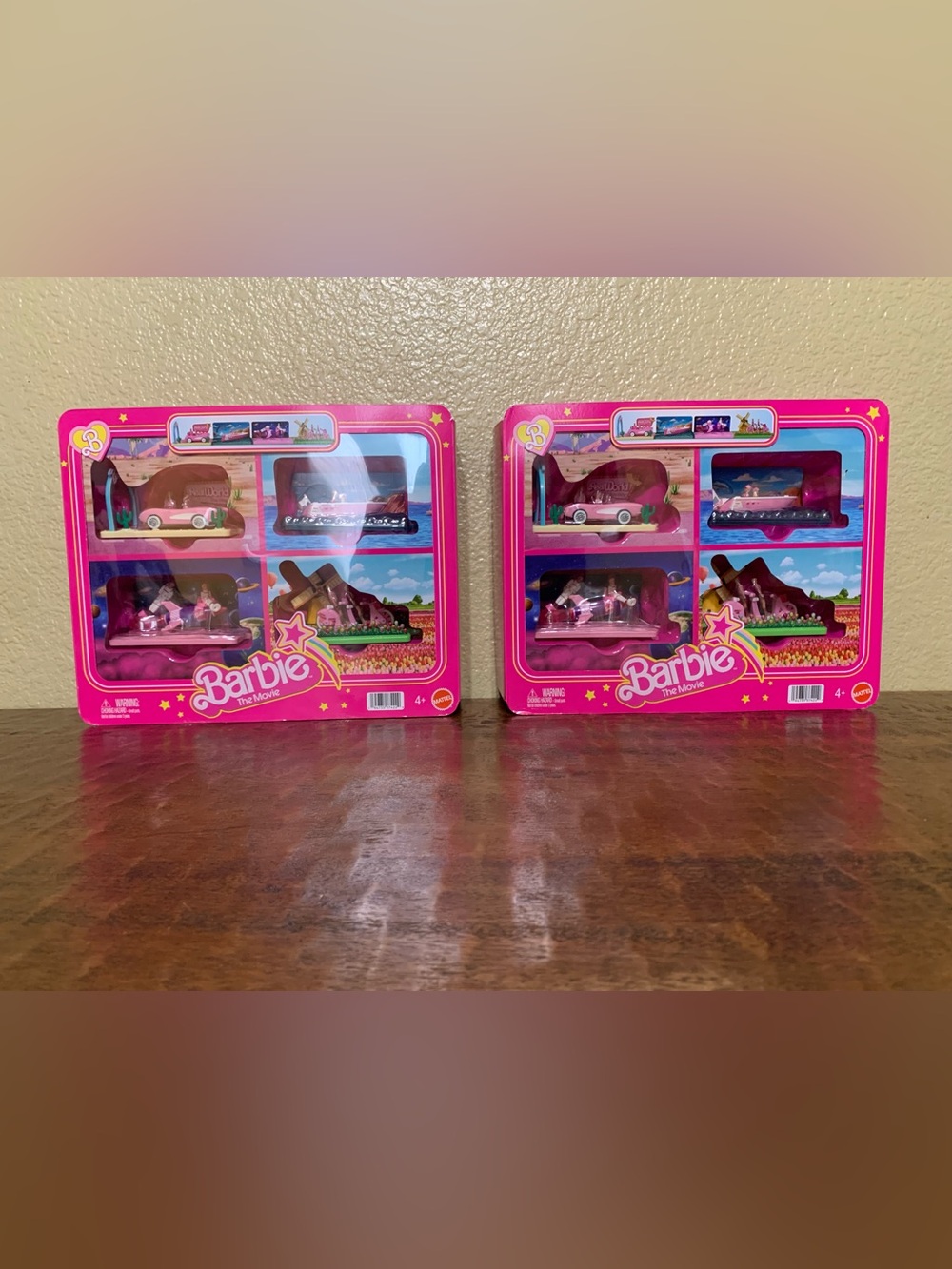 NIB Mattel Barbie The Movie Scenes 4pc Mini Figures Playset